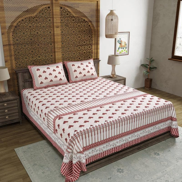 Buy Lux-Raven Bedsheet - Maroon Bedsheets from Vaaree