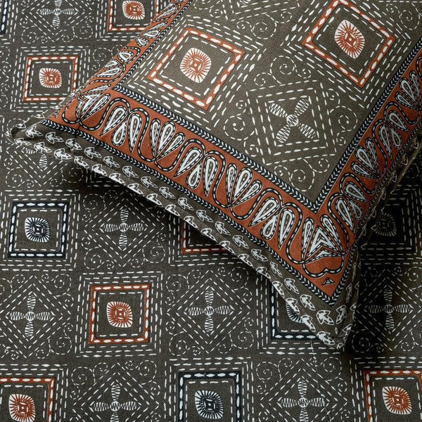 Bedsheets - Lyra Printed Bedsheet - Brown