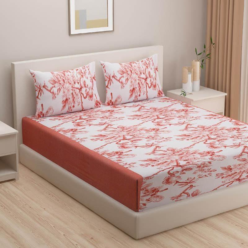 Buy Madhu Floral Bedsheet - Rust Bedsheets from Vaaree