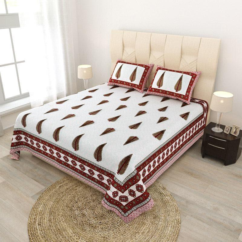 Buy Madhurakshi Printed Bedsheet - Maroon Bedsheets from Vaaree