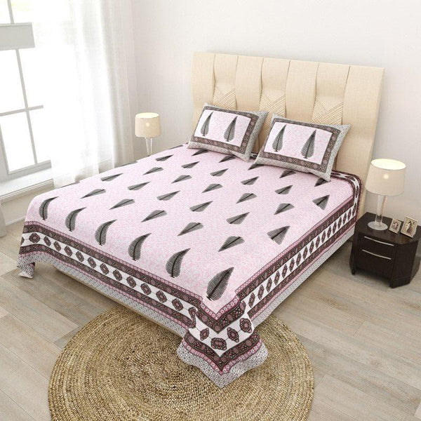 Buy Madhurakshi Printed Bedsheet - Pink Bedsheets from Vaaree