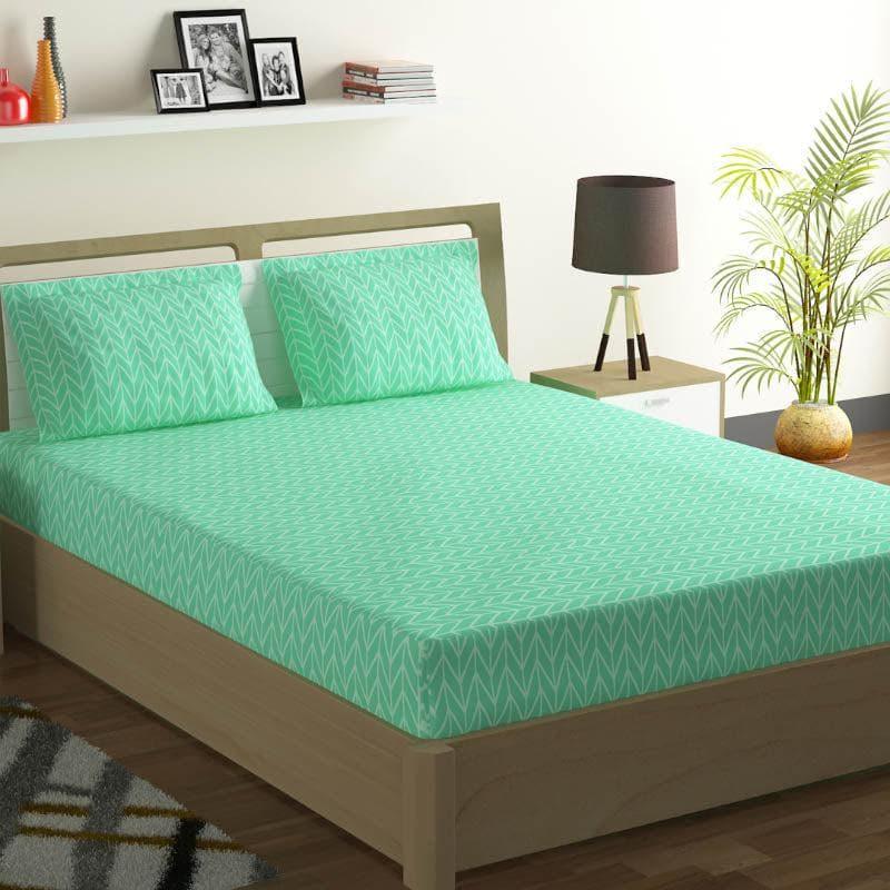 Buy Madonna Printed Bedsheet - Turquoise Bedsheets from Vaaree