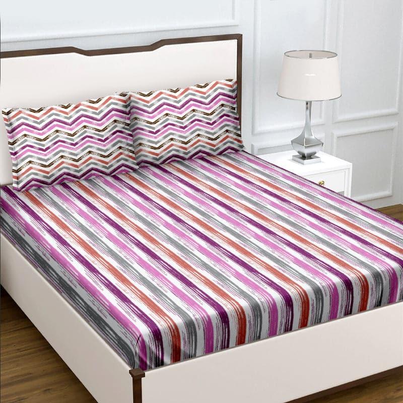 Buy Magdalen Striped Bedsheet Bedsheets from Vaaree