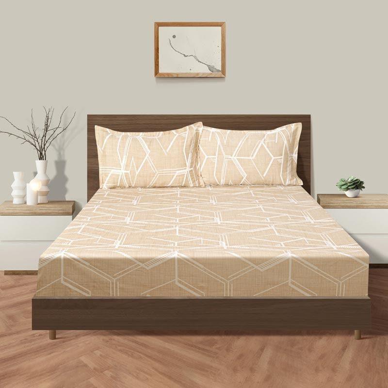 Buy Magic Maze Bedsheet - Beige Bedsheets from Vaaree