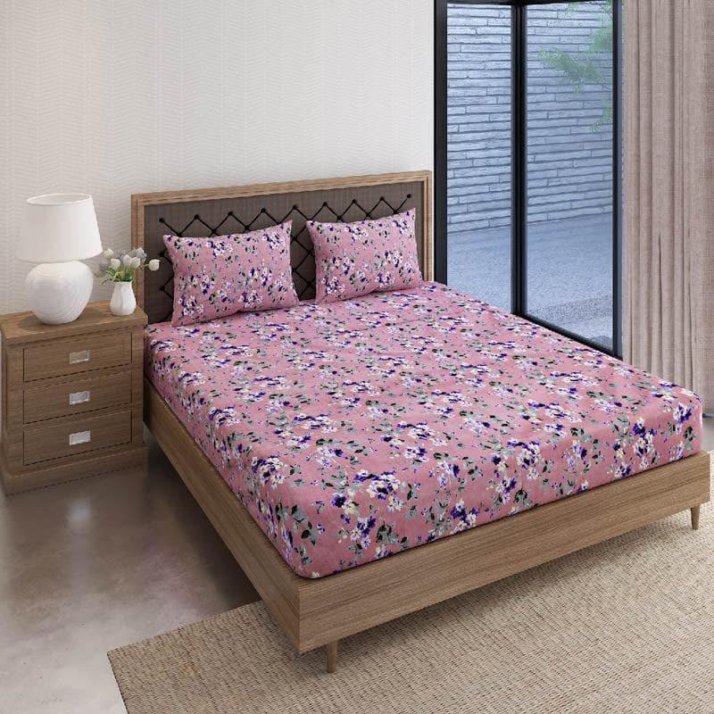 Buy Magna Floral Bedsheet - Purple Bedsheets from Vaaree