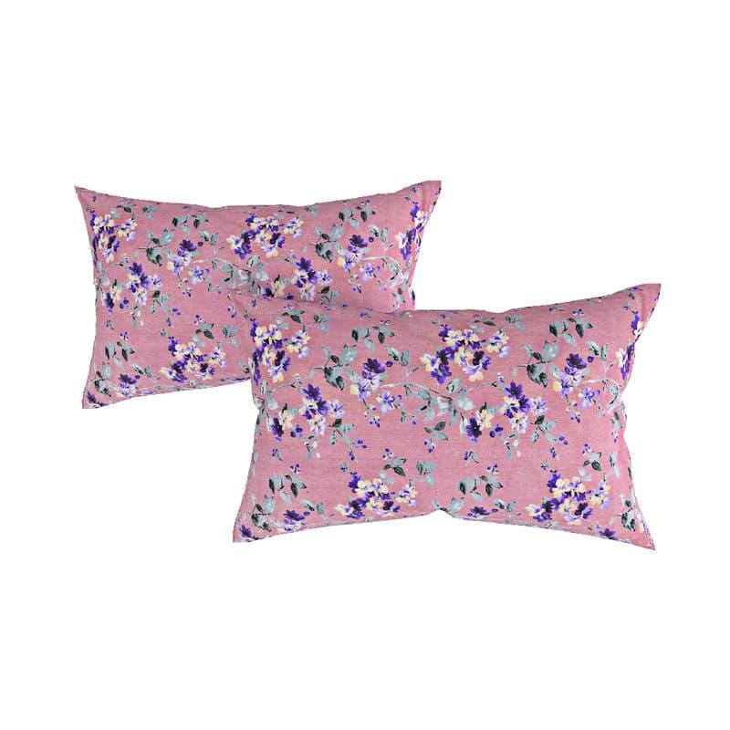 Bedsheets - Magna Floral Bedsheet - Purple