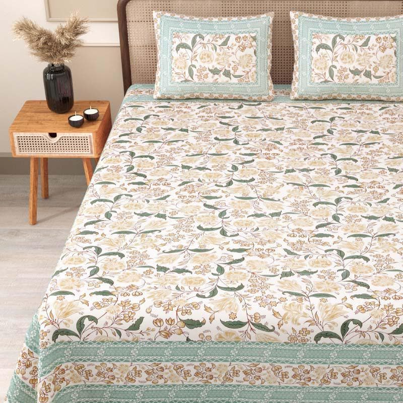 Buy Bedsheets - Mahika Printed Bedsheet - Blue at Vaaree online