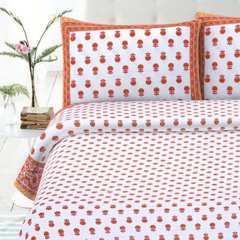 Buy Maitreyi Printed Bedsheet - Red Bedsheets from Vaaree