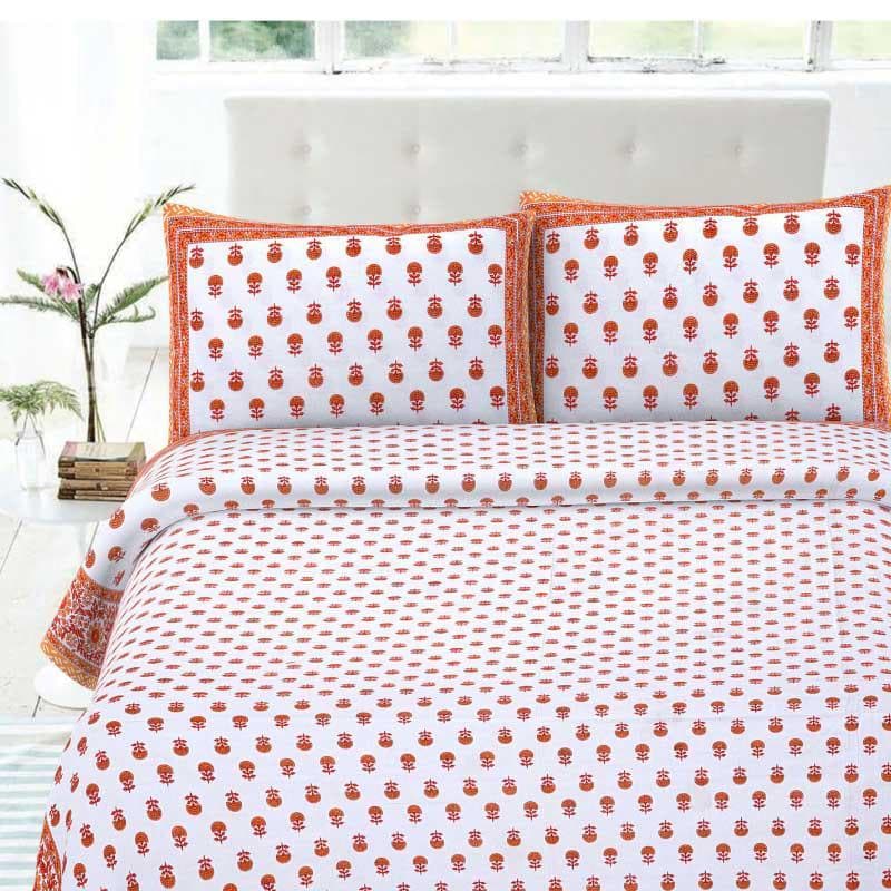 Buy Maitreyi Printed Bedsheet - Red Bedsheets from Vaaree