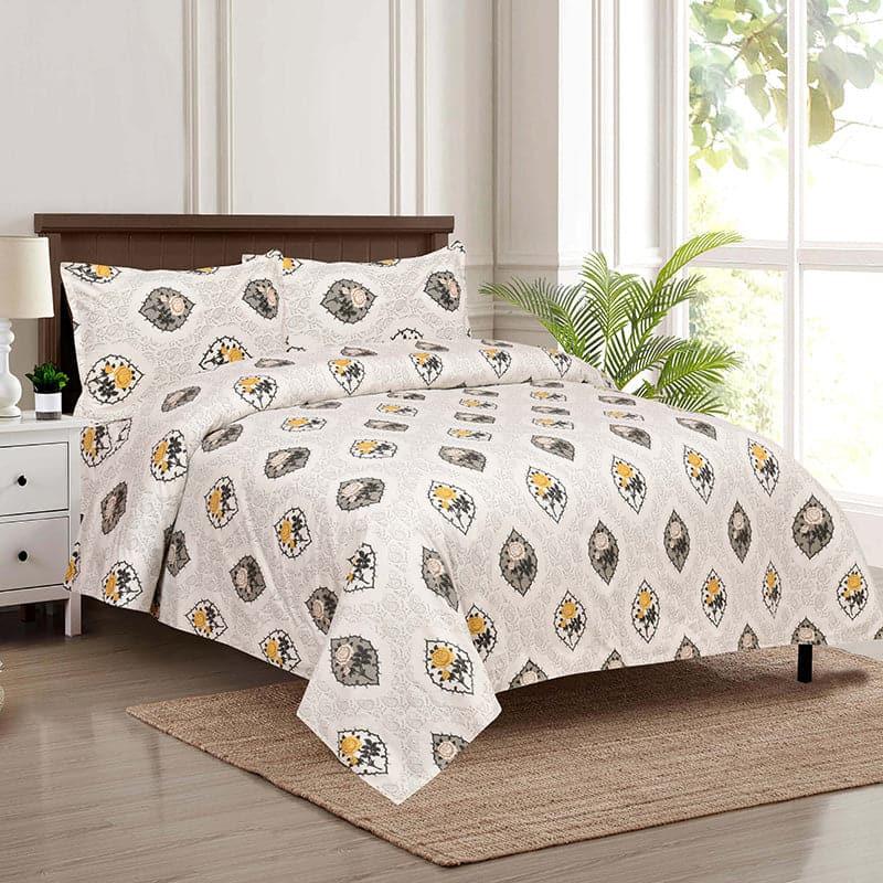 Buy Malikeya Printed Bedsheet - Yellow Bedsheets from Vaaree