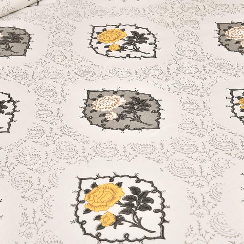 Buy Malikeya Printed Bedsheet - Yellow Bedsheets from Vaaree