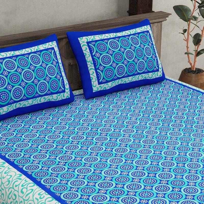 Buy Mandala Bedsheet - Blue Bedsheets from Vaaree