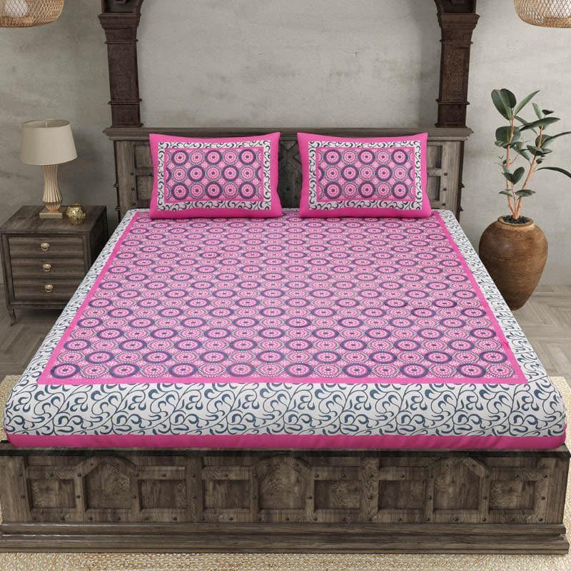 Buy Mandala Bedsheet - Pink Bedsheets from Vaaree