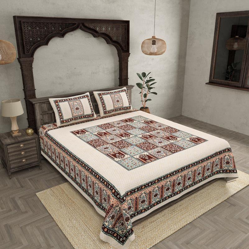 Buy Manjima Ethnic Bedsheet - Brown Bedsheets from Vaaree