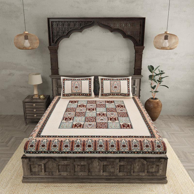 Buy Manjima Ethnic Bedsheet - Brown Bedsheets from Vaaree