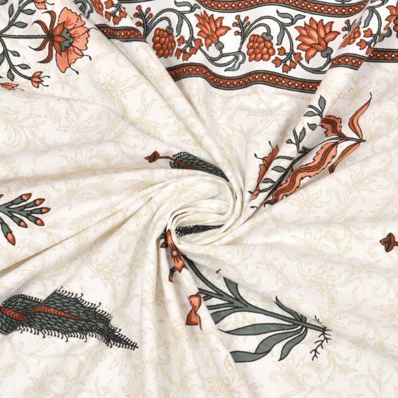 Buy Manjira Printed Bedsheet - Rust Bedsheets from Vaaree