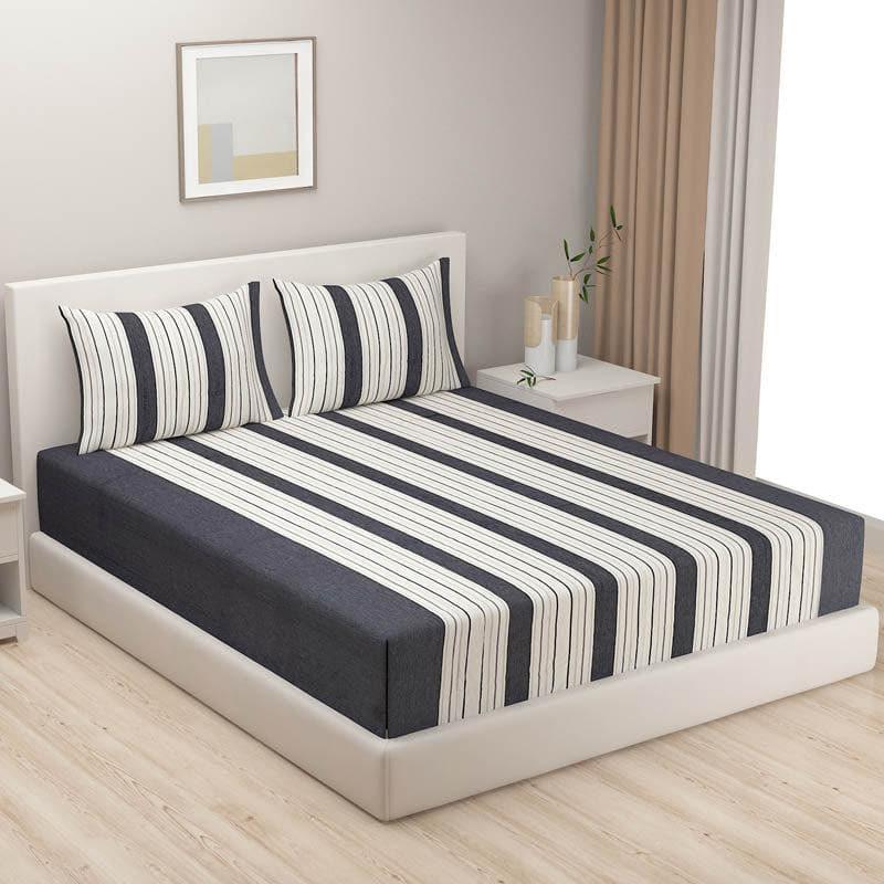 Buy Marianne Striped Bedsheet Bedsheets from Vaaree