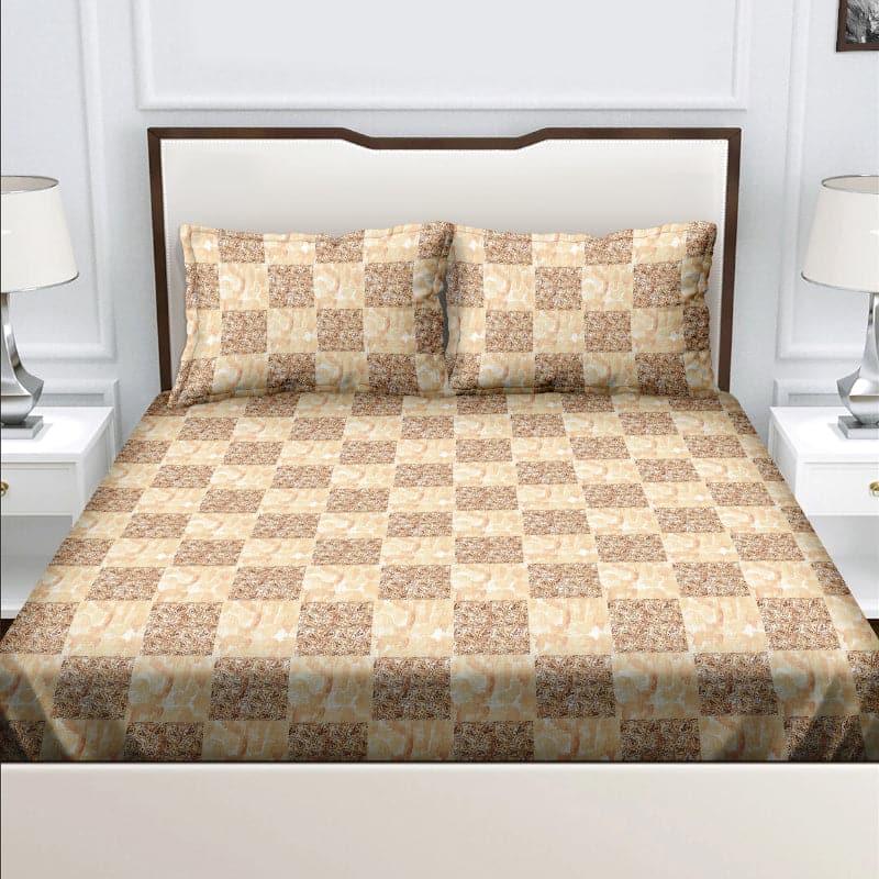 Buy Marichi Geometric Bedsheet - Dark Brown Bedsheets from Vaaree