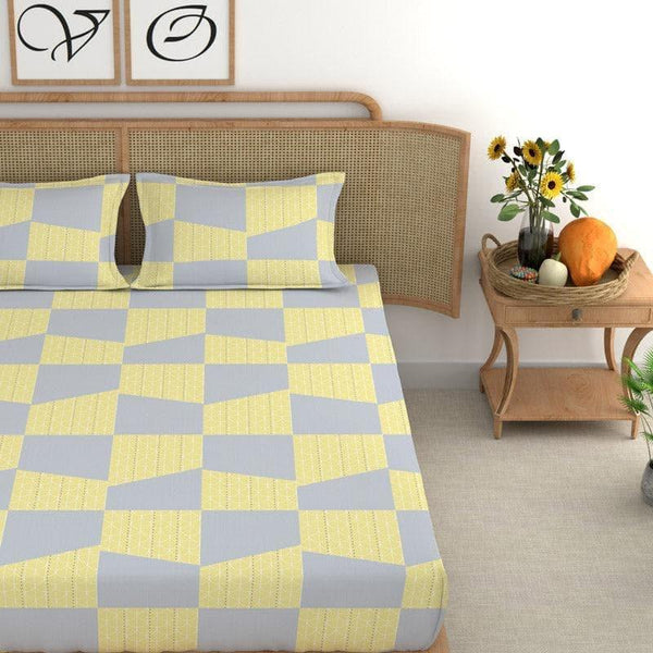 Buy Mariene Grid Bedsheet Bedsheets from Vaaree