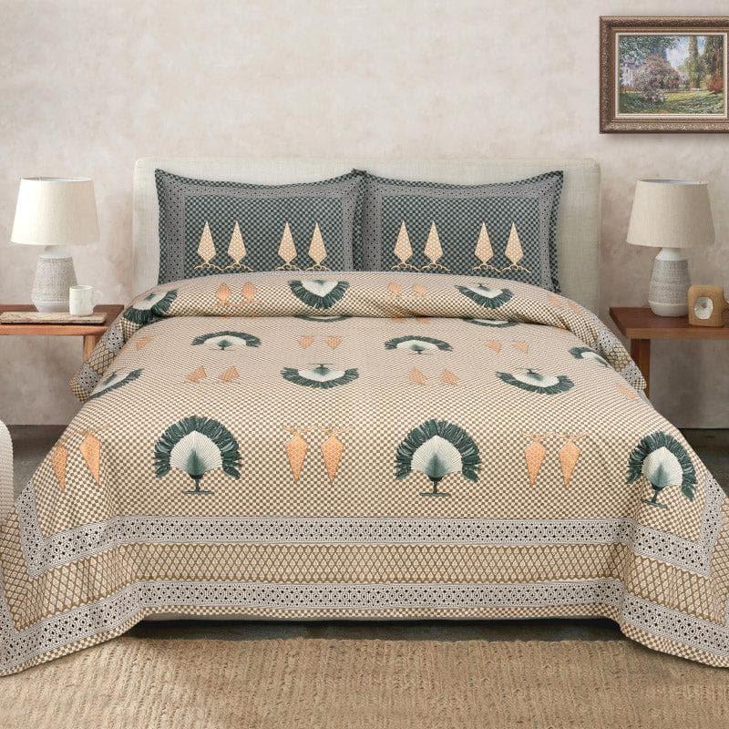 Buy Mayoor Mela Bedsheet - Beige Bedsheets from Vaaree