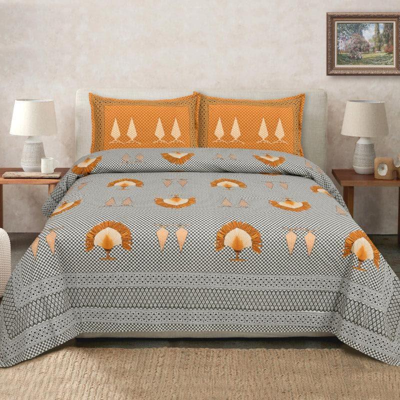 Buy Mayoor Mela Bedsheet - Grey Bedsheets from Vaaree