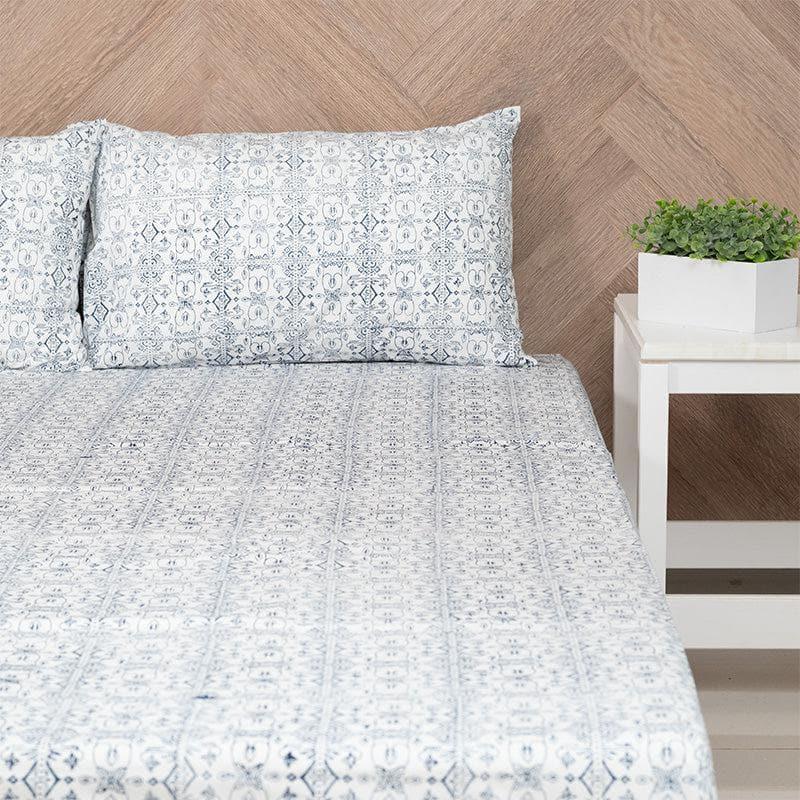 Buy Mayoorii Ethnic Printed Bedsheet - Blue Bedsheets from Vaaree