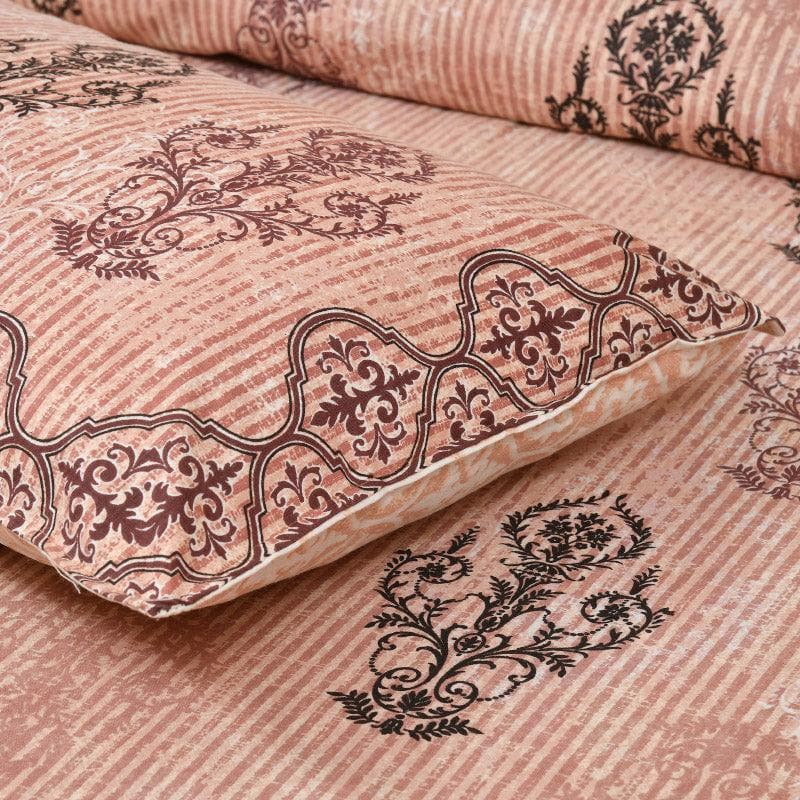 Buy Mayurankh Printed Bedsheet - Peach Bedsheets from Vaaree