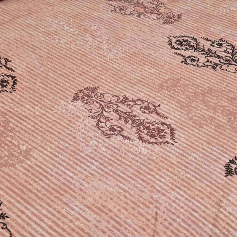 Buy Mayurankh Printed Bedsheet - Peach Bedsheets from Vaaree