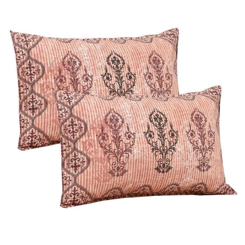 Buy Mayurankh Printed Bedsheet - Peach Bedsheets from Vaaree