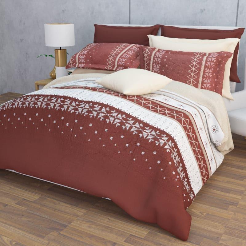 Buy Mazaya Stripe Bedsheet - Brown Bedsheets from Vaaree