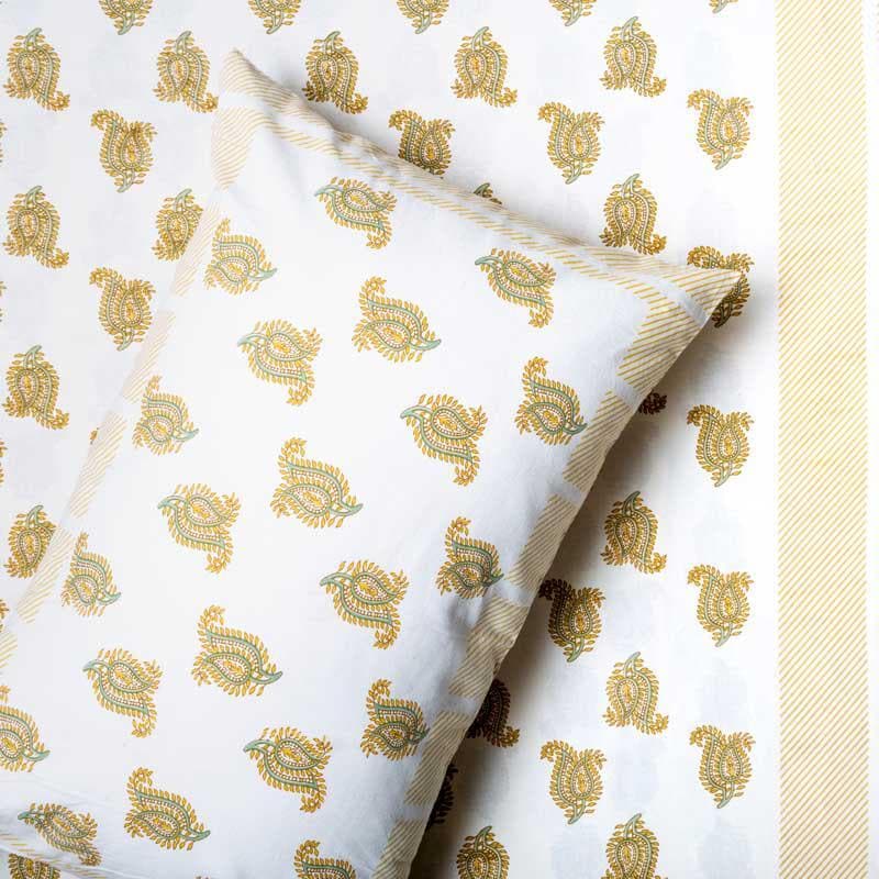 Buy Medhya Printed Bedsheet - Yellow Bedsheets from Vaaree