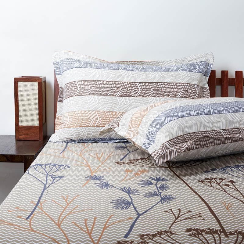 Buy Merriyo Printed Bedsheet - Grey Bedsheets from Vaaree