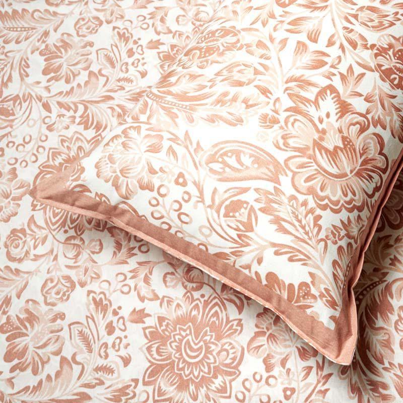 Buy Micola Floral Printed Bedsheet - Peach Bedsheets from Vaaree