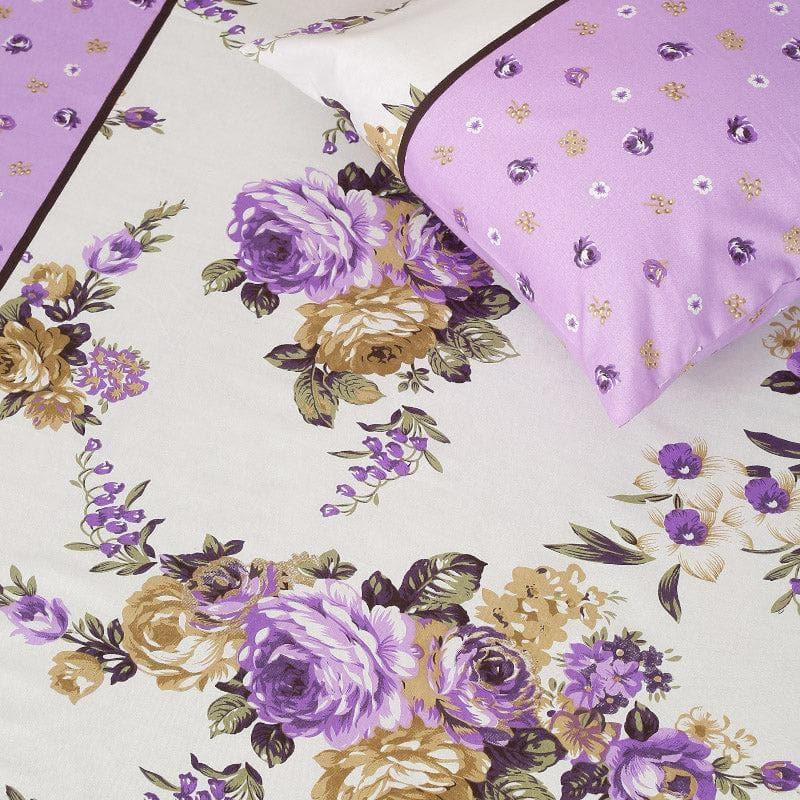 Buy Midnight Blooms Bedsheet - Purple Bedsheets from Vaaree