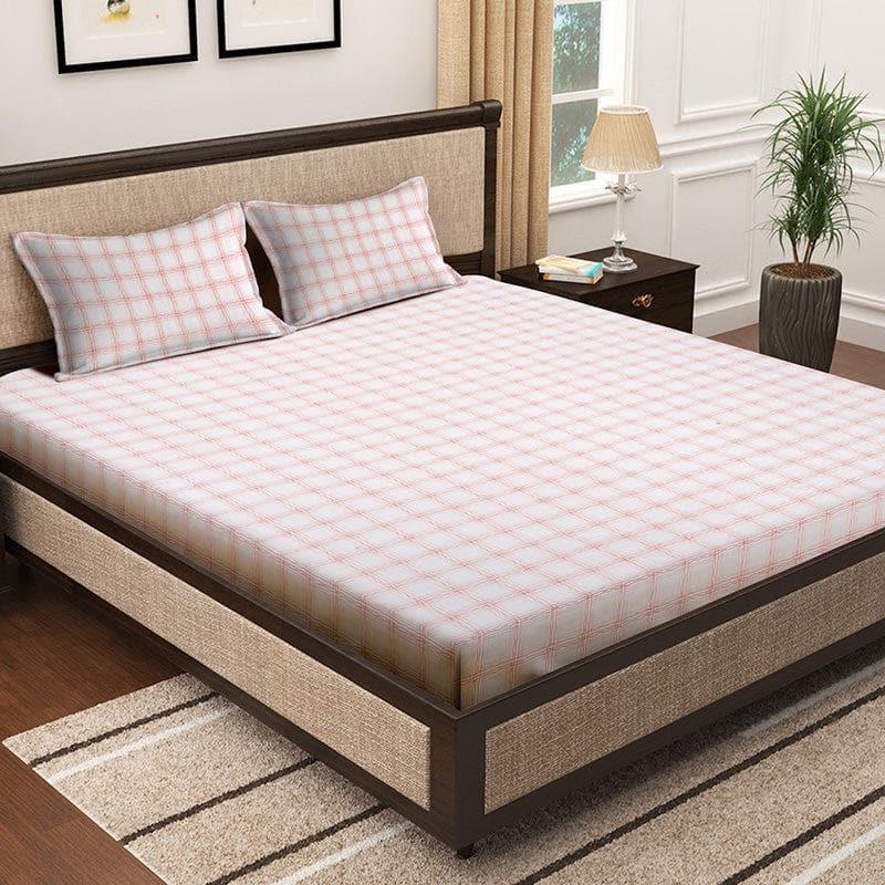 Buy Milly Checkered Bedsheet - Pink Bedsheets from Vaaree