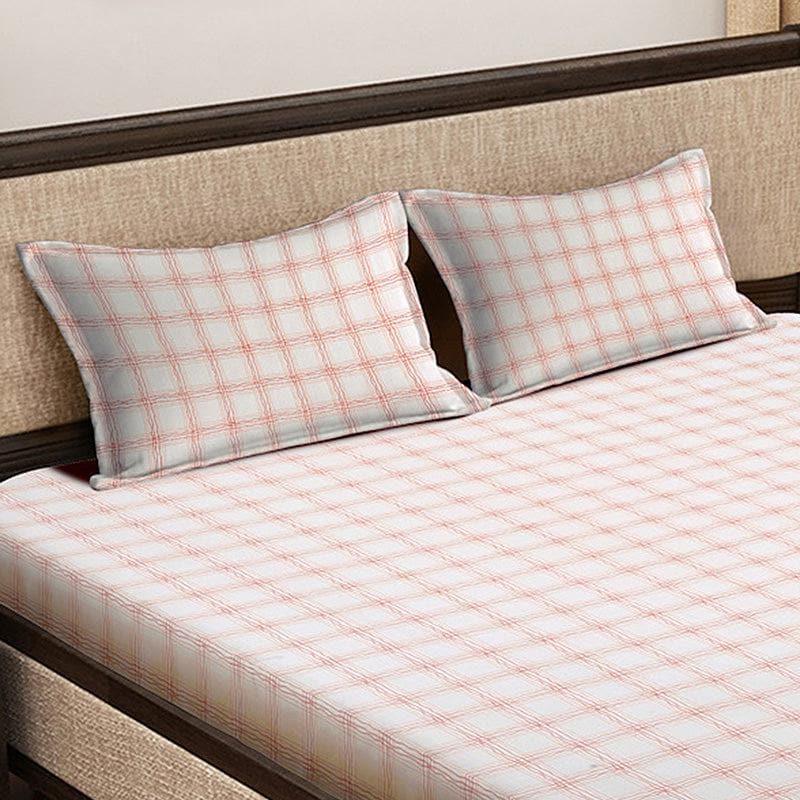 Buy Milly Checkered Bedsheet - Pink Bedsheets from Vaaree