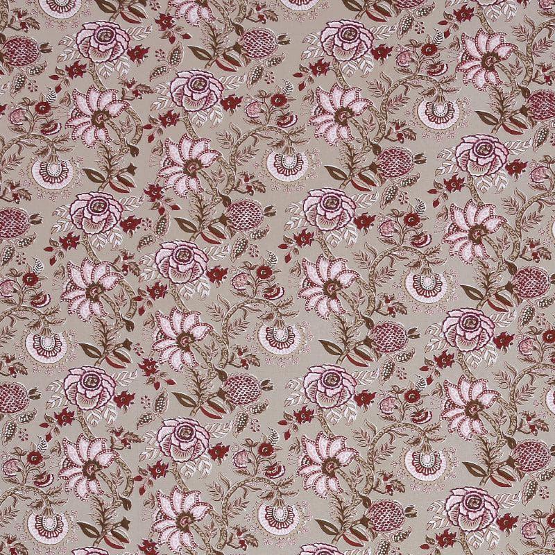 Bedsheets - Milona Floral Bedsheet - Grey & Pink