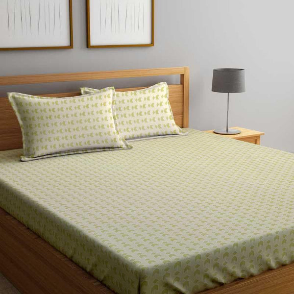 Buy Miniature Mosaic - Green Bedsheets from Vaaree