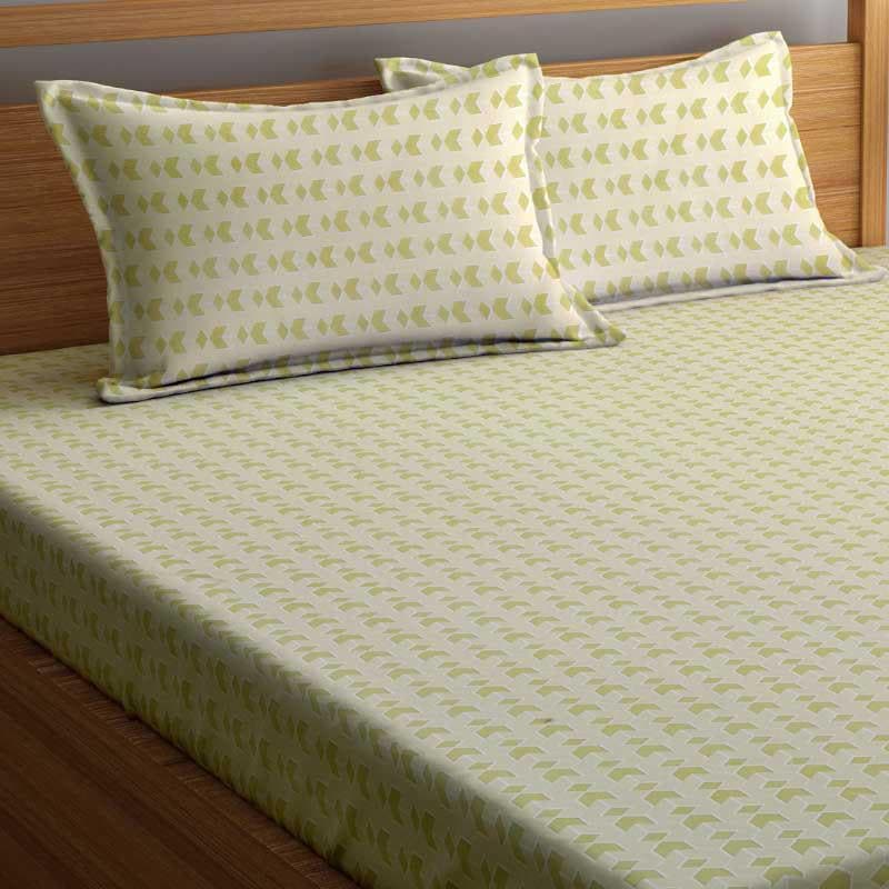 Buy Miniature Mosaic - Green Bedsheets from Vaaree