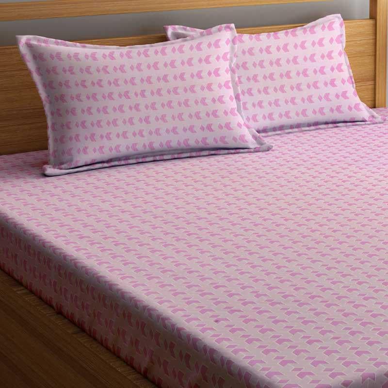 Buy Miniature Mosaic - Pink Bedsheets from Vaaree