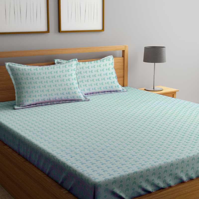 Buy Miniature Mosaic - Turquoise Bedsheets from Vaaree