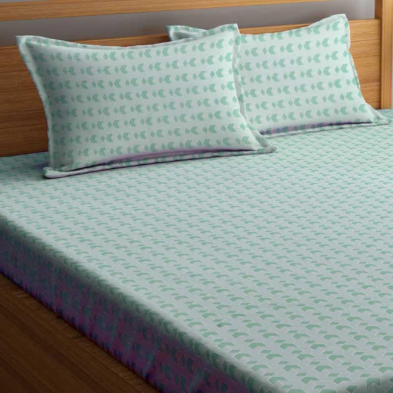 Buy Miniature Mosaic - Turquoise Bedsheets from Vaaree