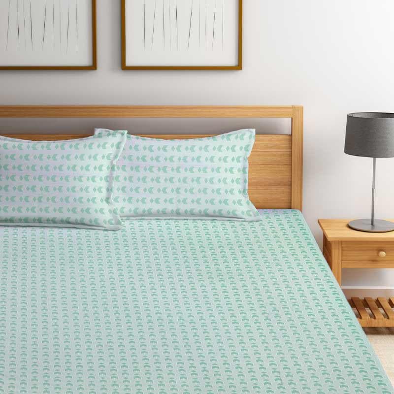 Buy Miniature Mosaic - Turquoise Bedsheets from Vaaree