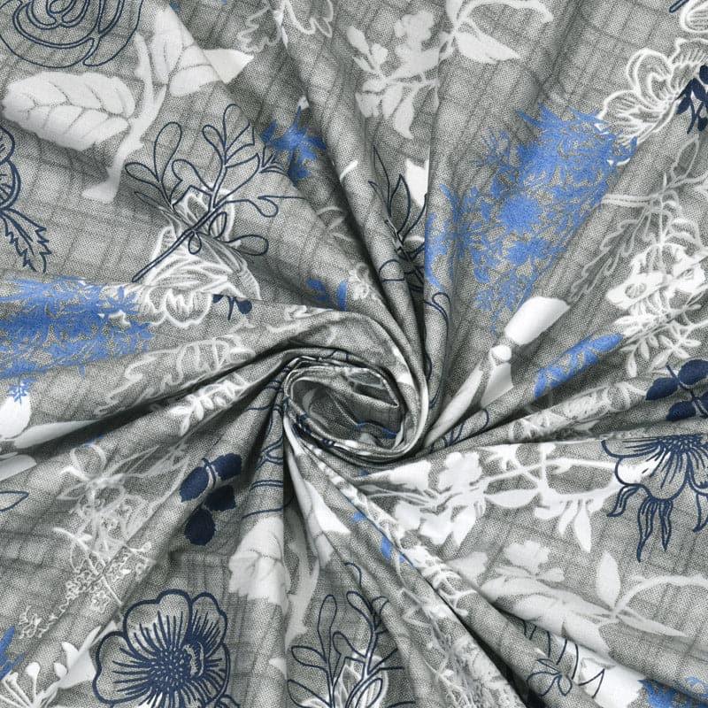 Buy Miracle Merge Floral Bedsheet - Grey Bedsheets from Vaaree