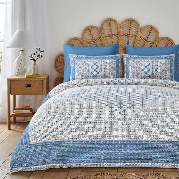 Buy Mitra Printed Bedsheet - Blue Bedsheets from Vaaree