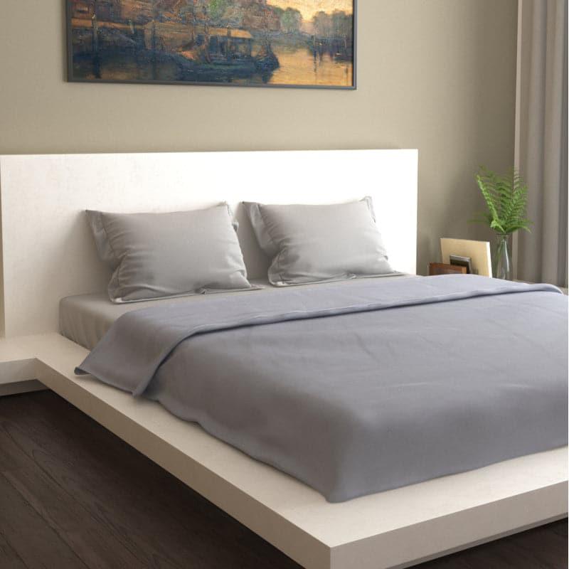 Buy Monochrome Luxe Solid Bedsheet - Grey Bedsheets from Vaaree