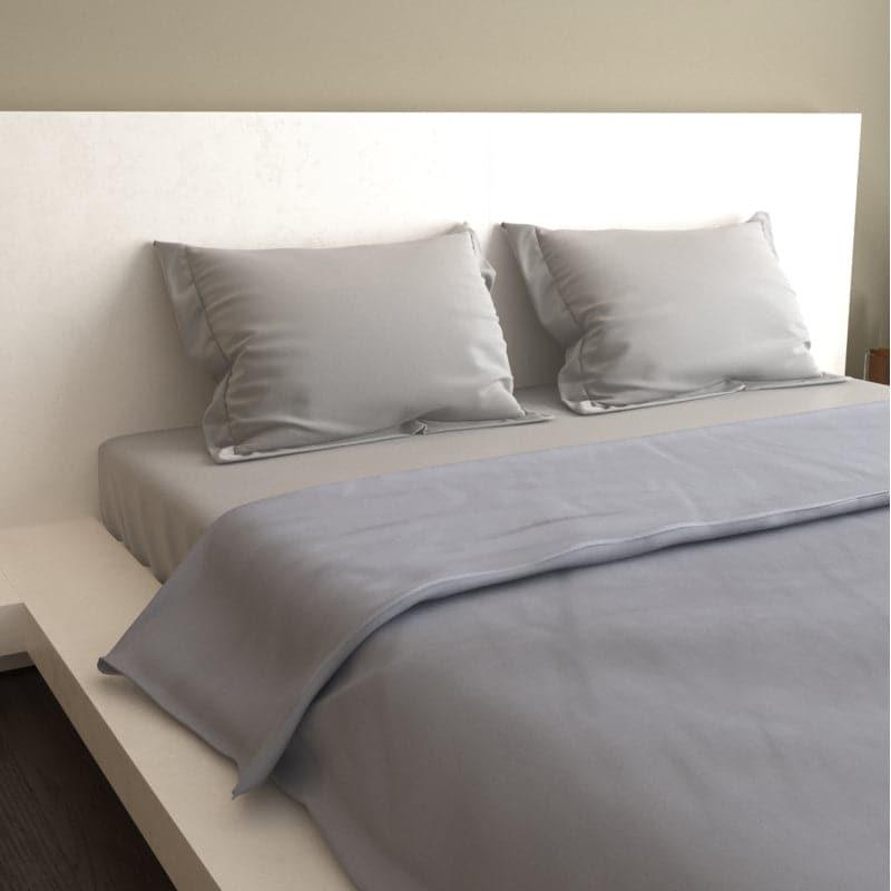 Buy Monochrome Luxe Solid Bedsheet - Grey Bedsheets from Vaaree