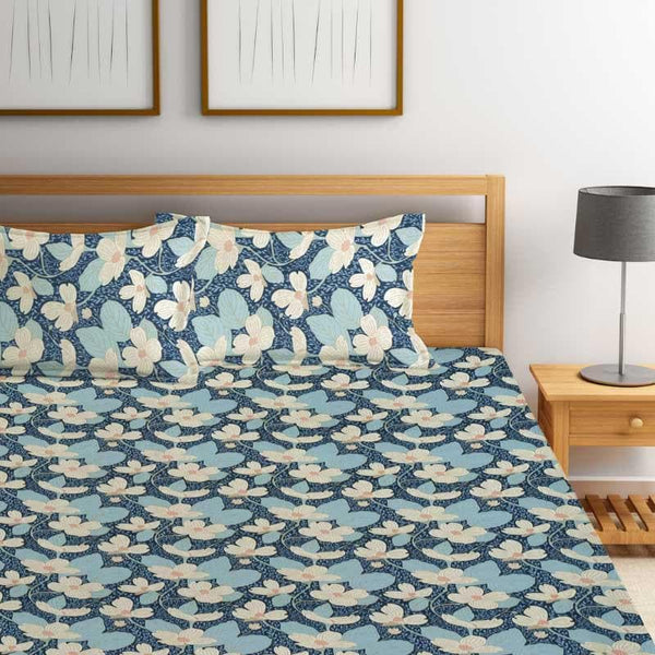 Buy Moonlit Blossoms Bedsheet Bedsheets from Vaaree