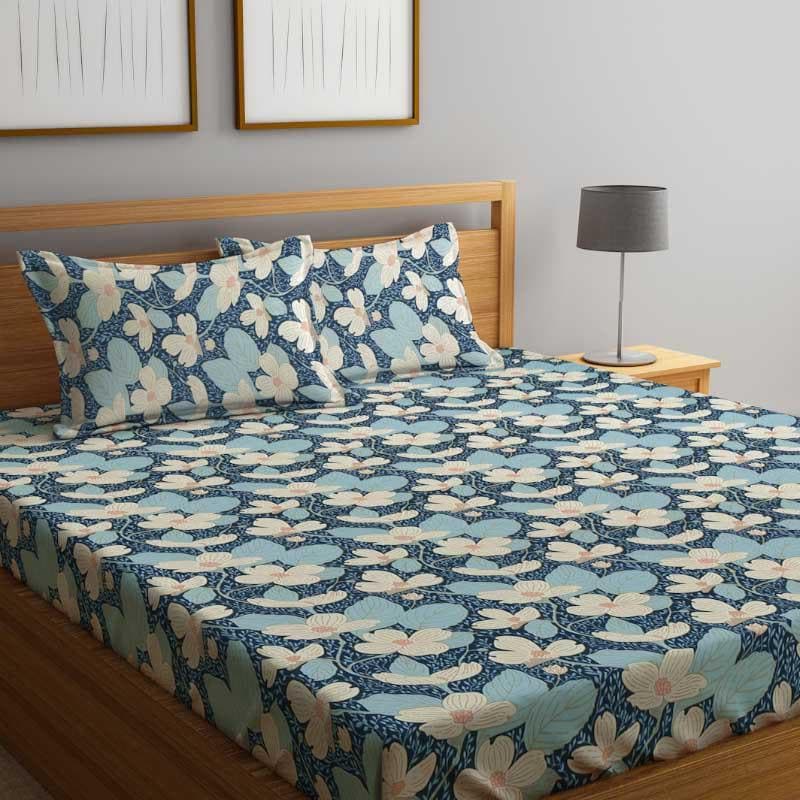 Buy Moonlit Blossoms Bedsheet Bedsheets from Vaaree