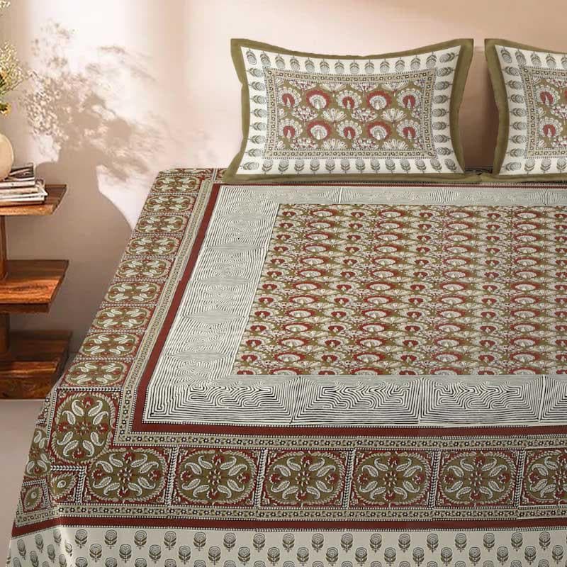 Buy Mosaic Dreams Bedsheet - Brown Bedsheets from Vaaree